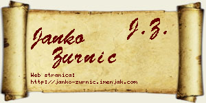 Janko Zurnić vizit kartica